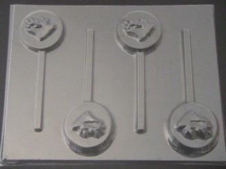 668 Elk on Round Chocolate or Hard Candy Lollipop Mold
